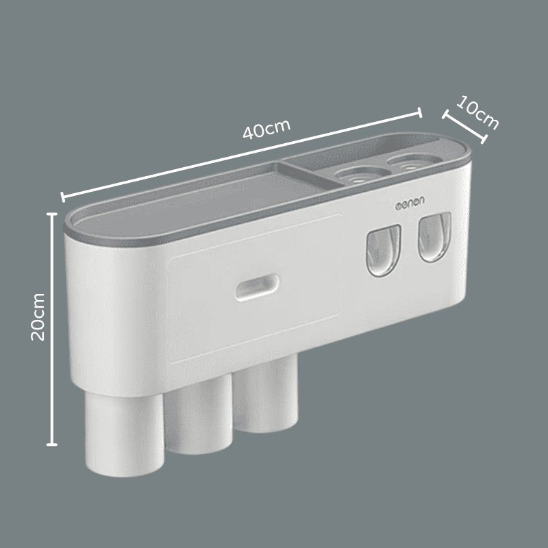 Porta Escova de Dente Dispenser com Gaveta e Copos Zeraffe - Zeraffe | Novidades exclusivas e produtos que facilitam sua vida