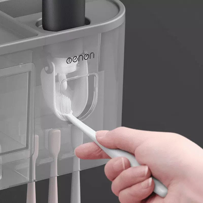 Porta Escova de Dente Dispenser com Gaveta e Copos Zeraffe - Zeraffe | Novidades exclusivas e produtos que facilitam sua vida