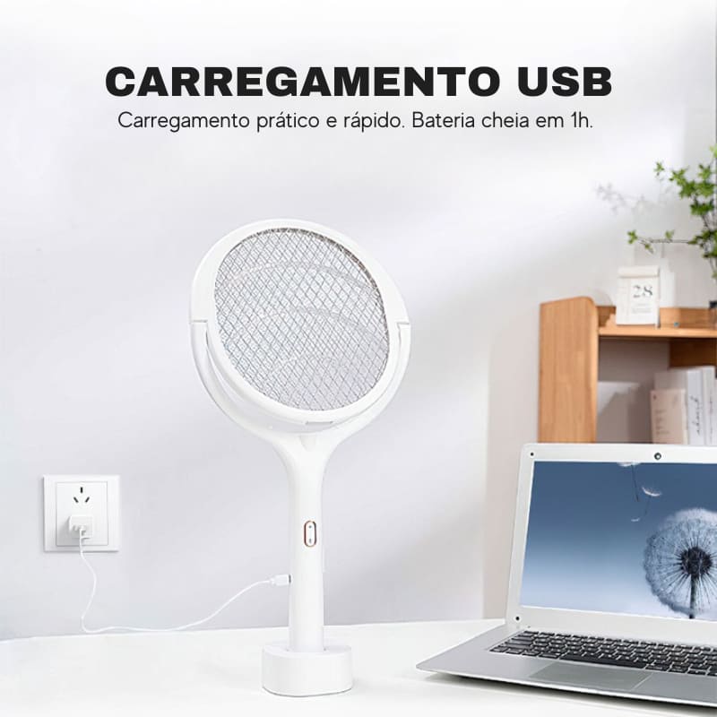 Raquete Elétrica Armadilha Mata Mosquito Zeraffe - Zeraffe | Novidades exclusivas e produtos que facilitam sua vida