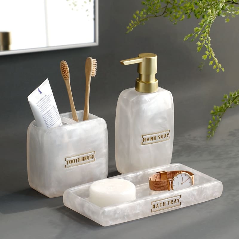 Saboneteira Kit Banheiro Lavabo Conjunto de Banheiro 3 Peças Zeraffe - Zeraffe | Novidades exclusivas e produtos que facilitam sua vida