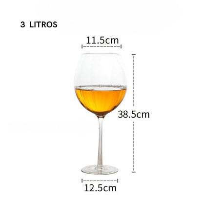 Taça de Vinho Cristal Gigante 3 Litros Bar em Casa Zeraffe - Zeraffe | Novidades exclusivas e produtos que facilitam sua vida