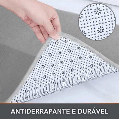 Tapete para Banheiro Antiderrapante Absorvente Veludo Zeraffe - Zeraffe | Novidades exclusivas e produtos que facilitam sua vida