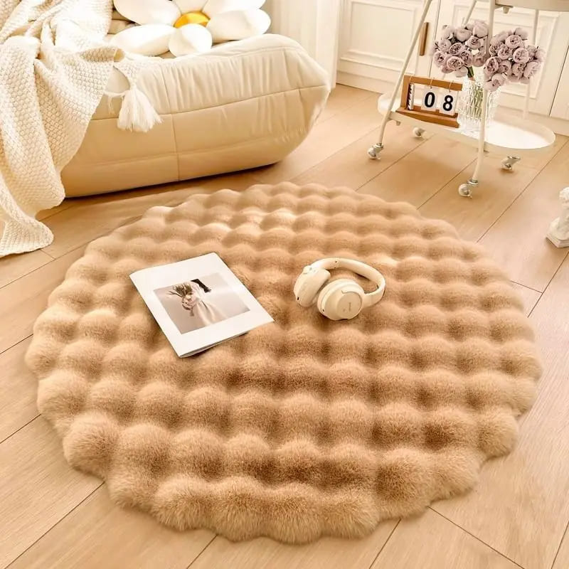 Tapete Para Sala Redondo Peludo Quarto Pelúcia Felpudo Zeraffe - Zeraffe | Novidades exclusivas e produtos que facilitam sua vida